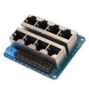 GPIO Breakout Board Professional 8 RJ45 Ports 40 Pin Power