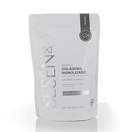 SESEN - Colágeno Hidrolizado Marino En Polvo 240g - Suplemento Alimenticio Con Péptidos De Colágeno Bioactivos - Fuente De Proteína De Alta Pureza Sin Sabor Y Sin Azúcar - Fácil Disolución