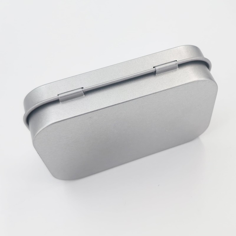 Goodma 20 Pieces Rectangular Metal Empty Hinged Tins Containers Basic