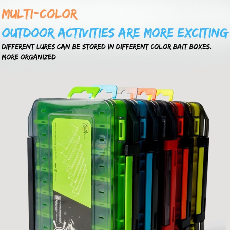 Boxonly Waterproof Double-Sided Fishing Tackle Storage Box – Small Orange