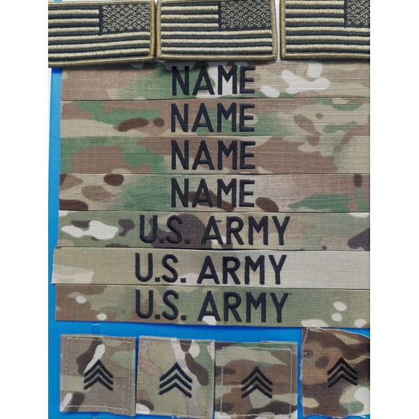 custom made U.S. Army Scorpion SEW ON OCP NAME TAPEs