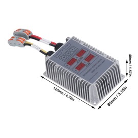Solar Battery Charge Controller, Boost MPPT Voltage Adjustable Waterproof with Display Solar Battery Maintainer for Solar System 24‑85V (400W)