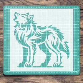 Wolf Wild Stencil: Mylar Airbrush Wall Art Painting Crafts - 190 Micron| DIY-A3 Stencil - Design Size (262 x 257 mm)