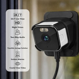 NAYTRAX Window Camera 3MP 2K - Indoor Security Camera for Looking Outside, 2.4GHz & 5GHz WiFi Safeview Window Camera with AI Color Night Vision, Person & Motion Detection, 24/7 Recording