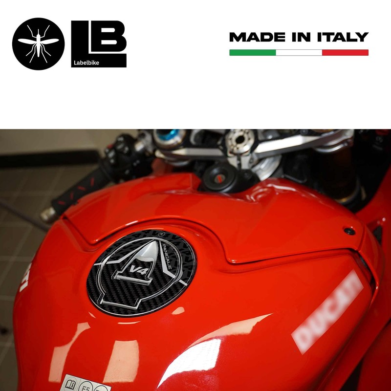 labelbike - Fuel Cap 3D Sticker Compatible with Ducati Panigale