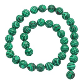 QUARKZMAN 36pcs Natural Stone 10mm Malachite Deep Green Beads Gemstone Beads for DIY Bracelet Necklace Jewelry Making