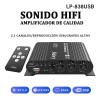 Gmdr Amplificador 2.1 Hifi Stereo Subwoofer Con Bluetooth/ Remoto