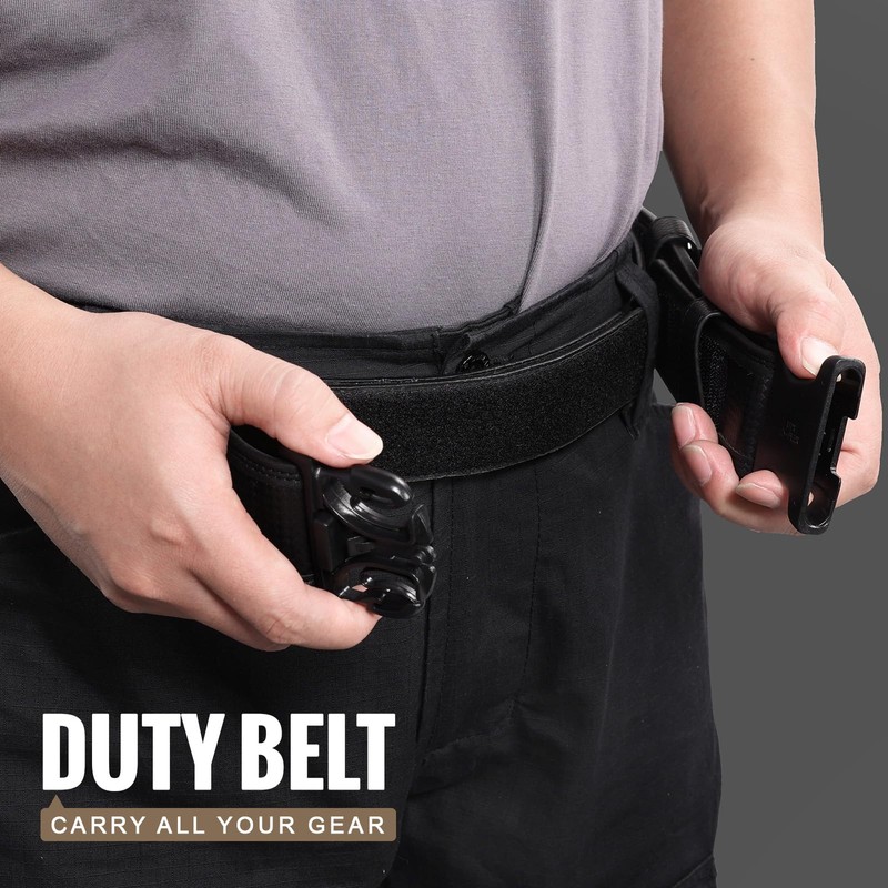 VISMIX Leather Duty Belt Police 2" Hook Lining Basketweave Leather