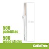 GoBeTree 500 Wooden Scoops Individually Wrapped in 14cm Paper Disposable