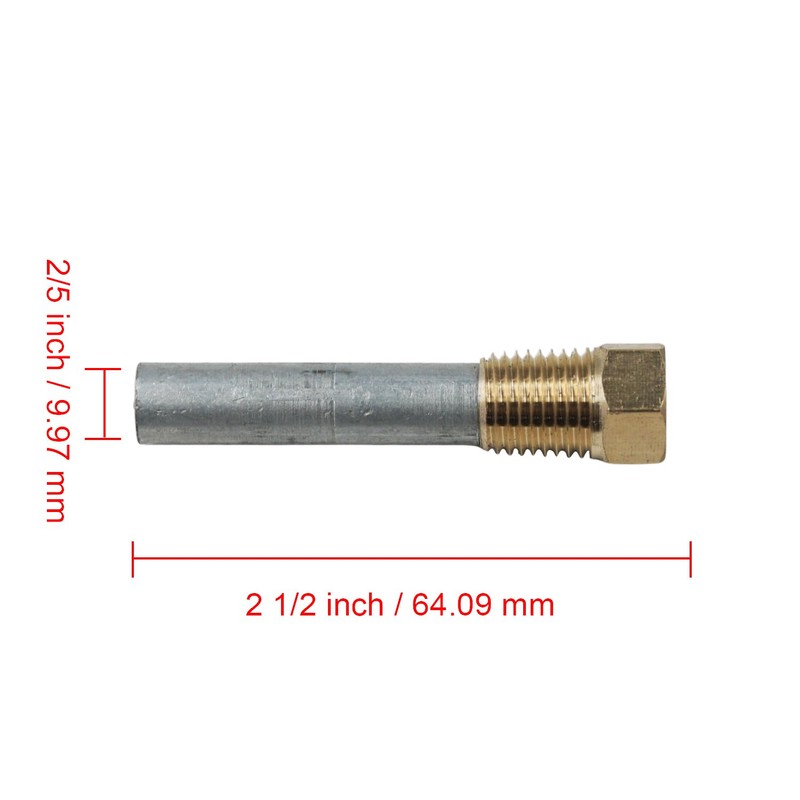 1/4" Zinc Anode for Kohler 260085 267928 for Kohler Marine