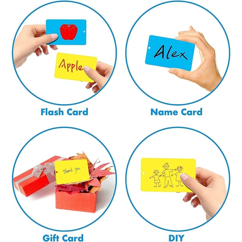 300 pcs Flash Cards Revision Index Cards Mini Notepads Blank