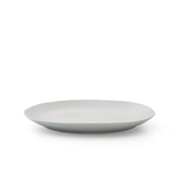 Portmeirion Sophie Conran Arbor Dinner Plate| Dinner, Pasta, and Appetizer Plates | 11 Inch | Organic Shape Stoneware | Microwave and Dishwasher Safe – Dove Gray