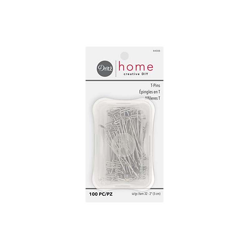 Dritz 44008 Decorar t-Pins, 2-Inch, 100 Piezas por Paquete