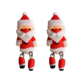 Miniblings Santa Claus Earrings Multi-Functional Xmas Red Handmade Fashion Jewellery I Earrings Stud Earrings, Alloy Steel