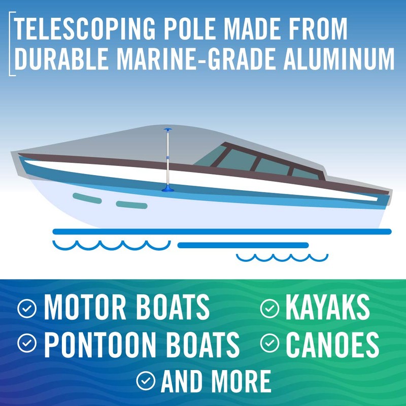 Boat Cover Support Pole, Adjustable Support System for Jon Boats,