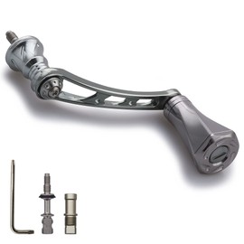 HEIGHTEN 2.2 inches (56 mm) Reel Handle with 0.9 inch (23 mm) Knob, Shimano Daiwa Universal Spinning Reel, Tornado Series (410)