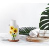 GABROC Sunflower Bathroom Cup Dispenser 3 Oz Ceramic Bathroom Cup