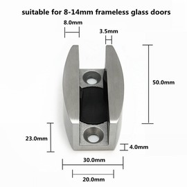 Edelstahl 304 glasschiebetür bodenführung Boden Rollenführung Führungsrolle schiebetürsystem zubehör für Rahmenlose gleitende Glastüren (1PCS)