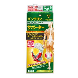 Vantelin Supporter, Firm Compression Type, White for Knees, Regular Size, Above 3.9 inches (10 cm), Circumference 14.2 - 16.1 inches (36 - 41 cm)
