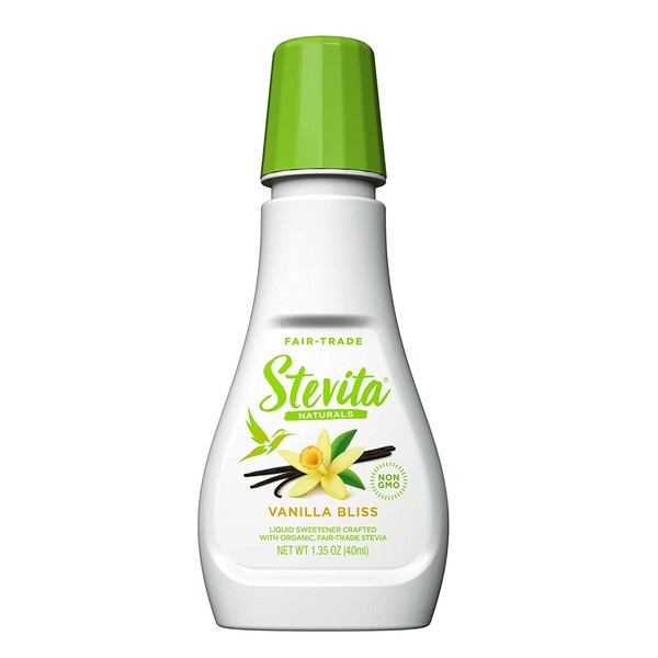 Stevita Organic Liquid Stevia Small - Vanilla Flavor - 1.35 Ounces - All Natural Sweetener, Zero Calories - USDA Organic, Non GMO, Vegan, Kosher, Paleo, Gluten-Free - 100 Servings
