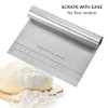 Dual Scale 430 Stainless Steel Dough Scraper for Chopping, Scraping,