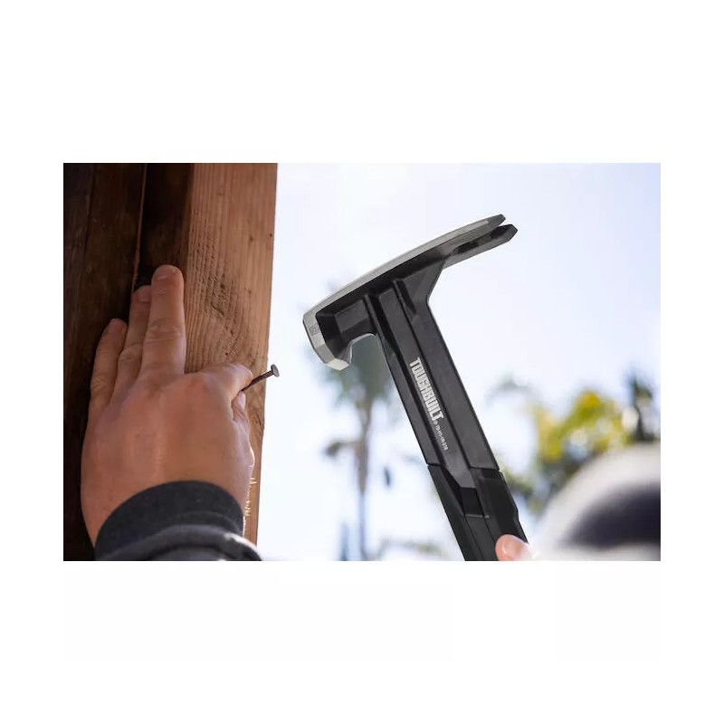 ToughBuilt Steel Rip Hammer 16oz Smooth Straight Claw Large Rubber