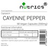 Nutrics® Cayenne Pepper 550mg 90 V Capsules (1 Month Supply)