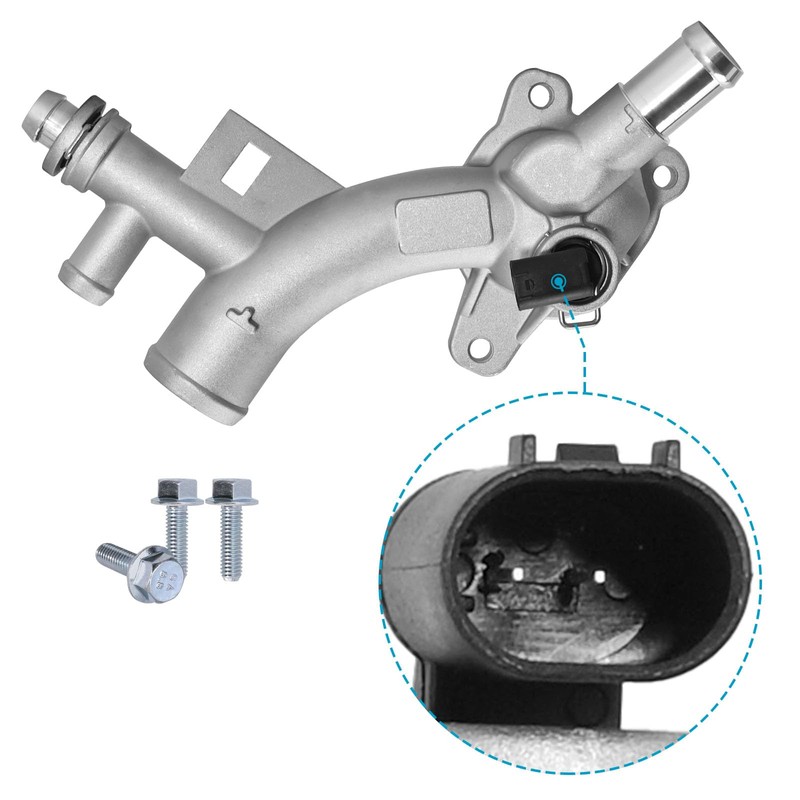 Saihisday 55565334 Aluminum Water Outlet Engine Coolant Water Outlet Replacement