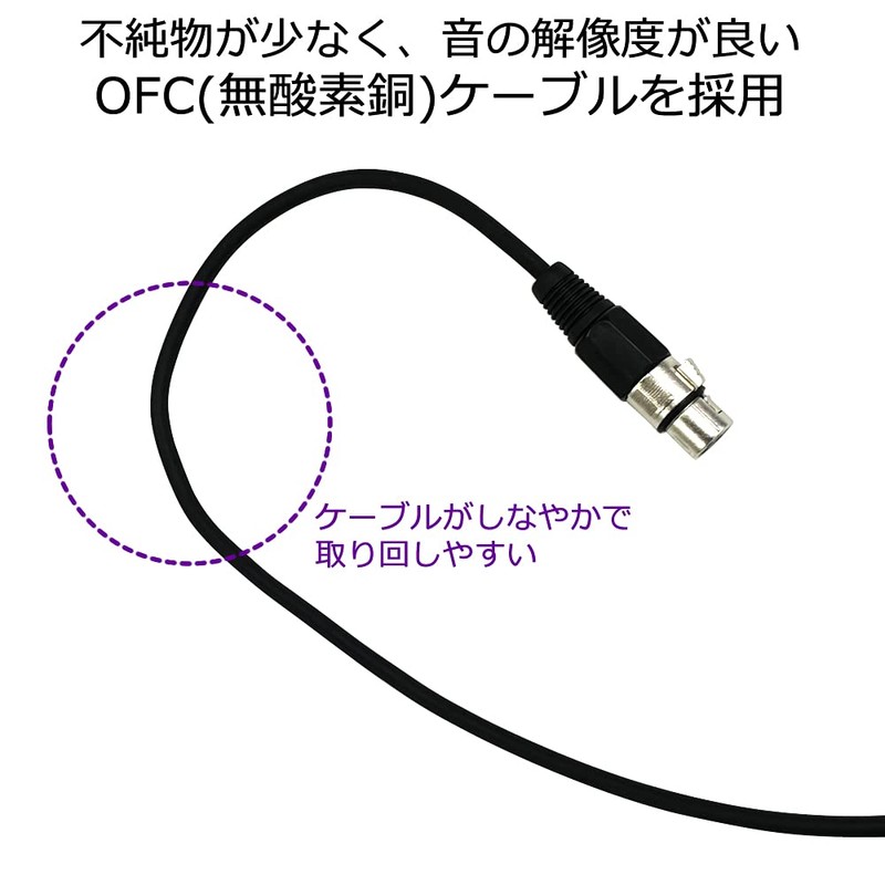 TRUE DYNA TDXP-05 Microphone Cable (5m XLR/Phone)
