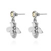 Annie Oak Womens 925 Silver Bee and Crystal Drop Earrings