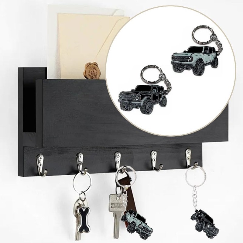 Car Keychain, Stainless Steel Car Key chain（Grey）