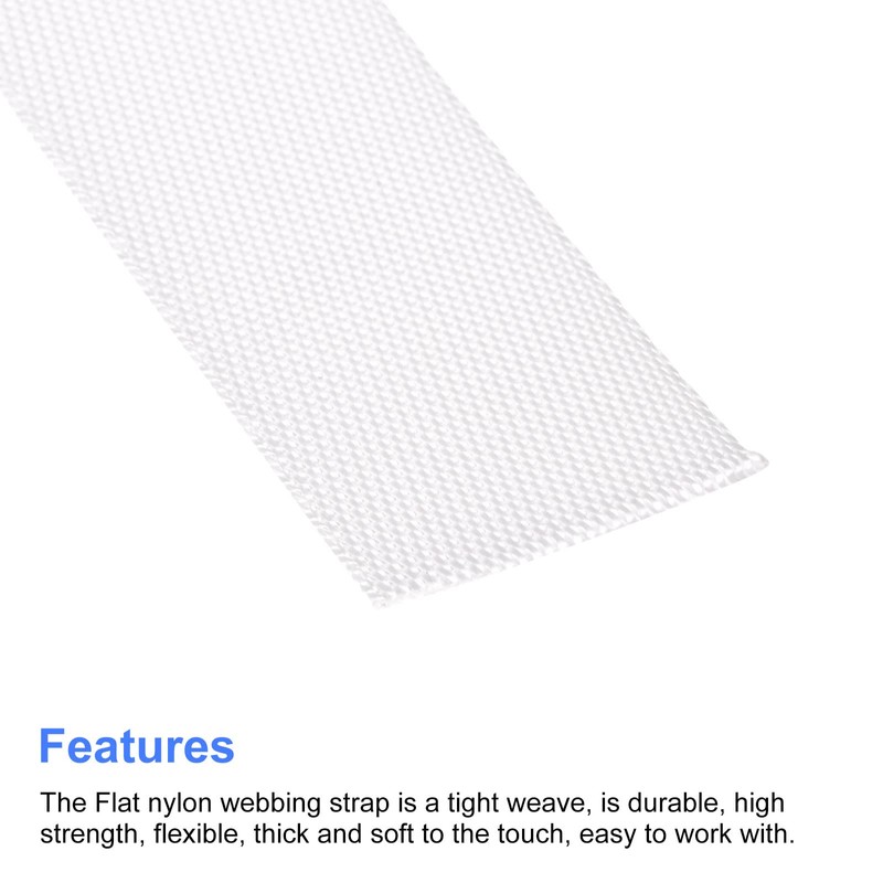 sourcing map Flat Nylon Webbing Strap 1 Inch 30 Yards