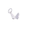jewellerybox Plain 3D Sterling Silver Butterfly Charm