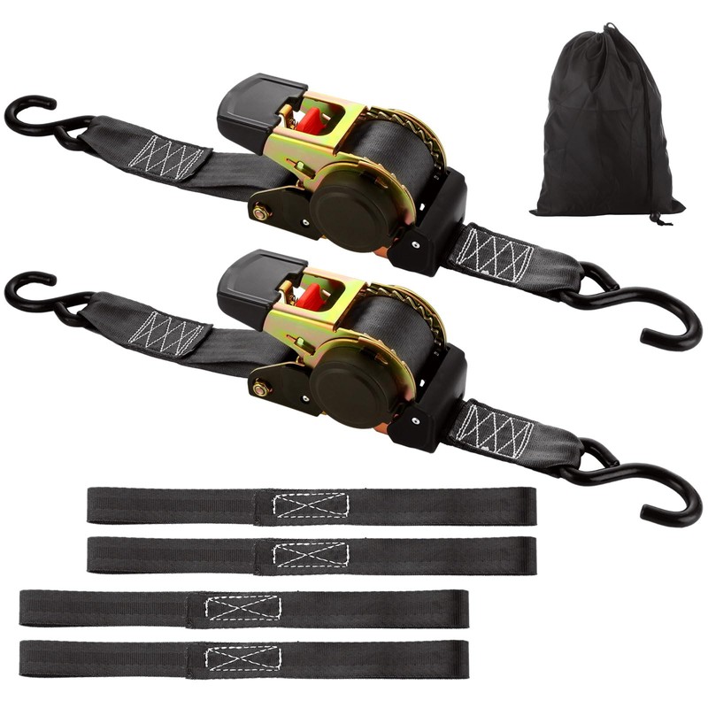 YAYODS 2 Pack 2 Inch Retractable Ratchet Straps Heavy Duty