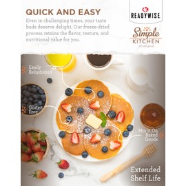 Simple Kitchen Homestyle Pancake Mix – 20 Servings for Family Meal Prep, Survival Just Add Water Canned Food, for Camping Meals, Backpacking & Hiking, #10 Can Package