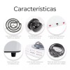 Raganet Parrilla Eléctrica 2 Quemadores Acero Inoxidable 2000w Color Blanco