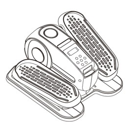 Under Desk Elliptical Machine, Compact Mini Stepper with Digital Display, Portable Exercise Equipment