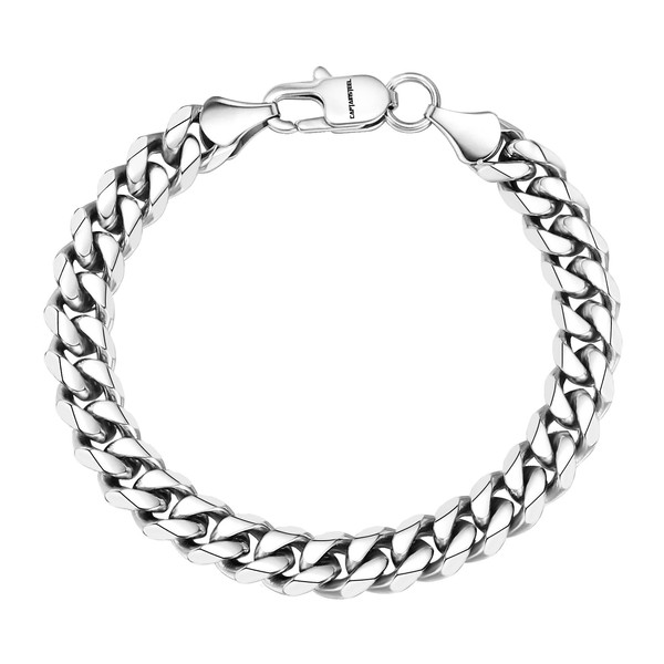 CaptainSteeL Cuban Bracelet for Men and Women, 7/7.5/8/9inch Stainless Steel