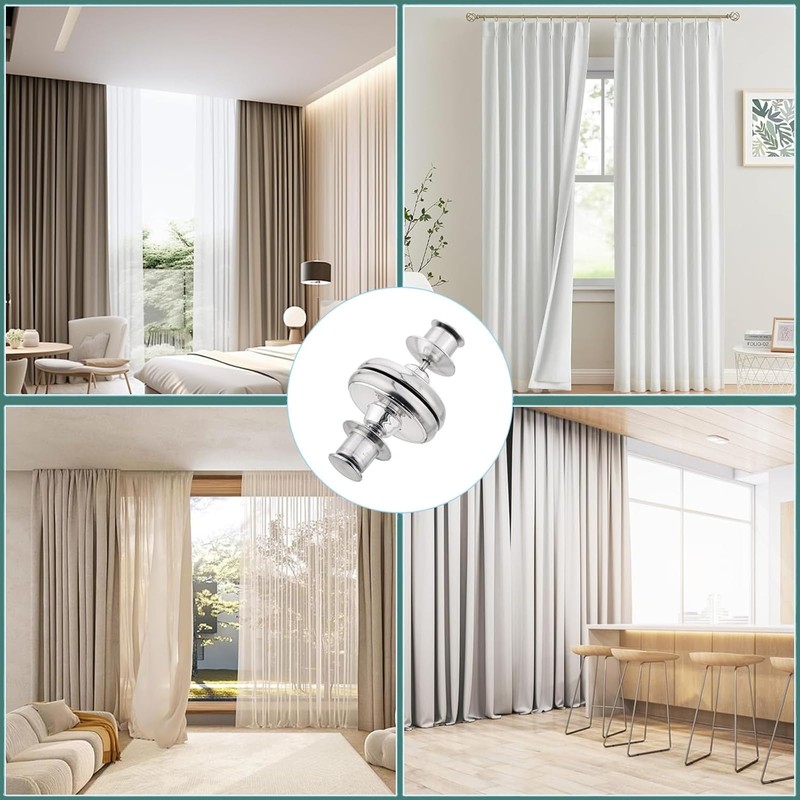 TerraShine Curtain Magnetic Buckles Set of 10 Curtain Magnets, Curtain