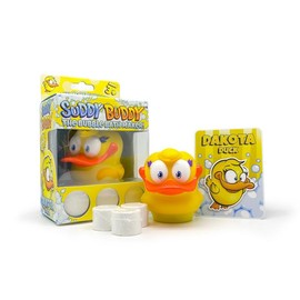 Suddy Buddy Bubble Bath Toy, Kids Ages 3+, Boys and Girls, Safe & Clean, Collect All Four. Includes: 1 Character Bubble soap Dispenser, 1 Trading Card, and 3 Super Bubble Drops Dakota Duck