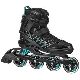Roller Derby Q-84 Women's Inline Skates - Black/Teal - Size 09