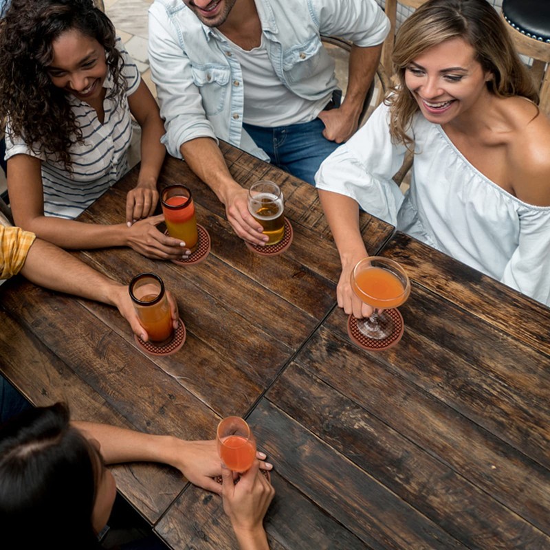 3 Pack Silicone Coasters for Drinks, Thickened Coasters with Deep