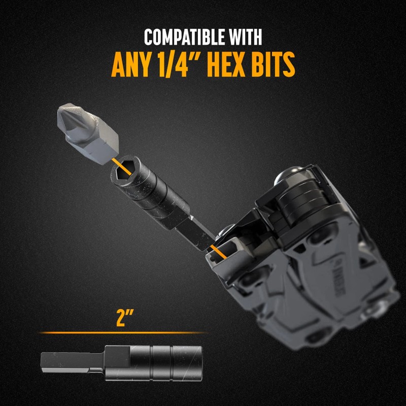 Galvanox Bit Extender & Hex Adapter for Leatherman Multi-Tools (Black)