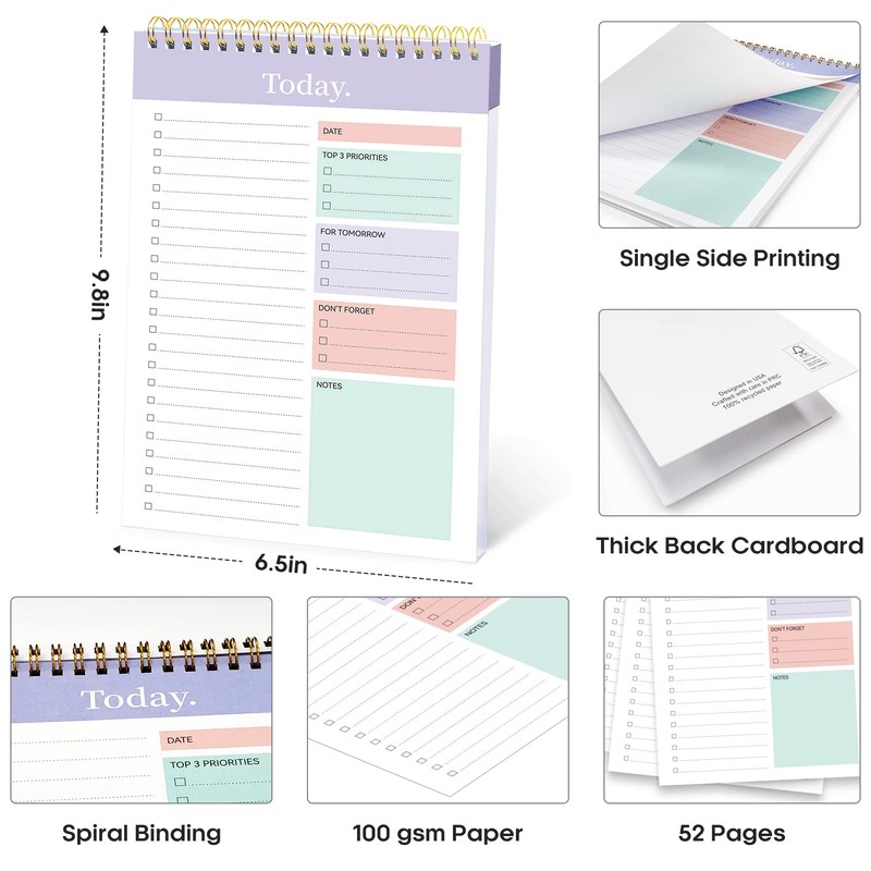 Taja To Do List Notepad - To Do List Notebook