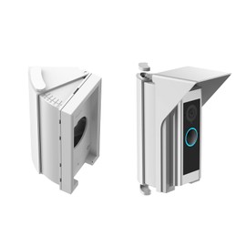 OLAlKE Waterproof Adiustable Angle Mount for Video Doorbell 1/2/3/3Plus/4/Wired/Pro/Pro2/(2020 Release), Blink and Nest Doorbell Battery/Wired, Expand View Area 30 to 60 Degree,White