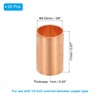 PATIKIL 1/4" Copper Coupling Fittings with Sweat Ends, 5 Pcs