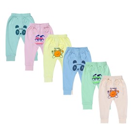 Superminis Unisex Baby Regular Fit Leggings 9 Months-12 Months Multicolor - Pack of 6