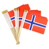 Newperlite Norway Stick Flag Norwegian Small Mini Hand Held Flags