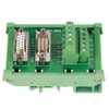 DB9-MG6 DIN Rail Mount Interface Module Male / Female Connector