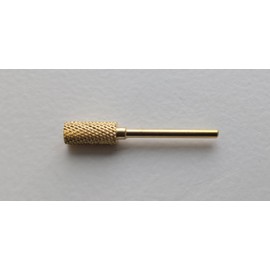 A+Elite Manicure Pedicure Acrylic Gel Nail Art Drill Bit Burr File BARREL D5.7mmx13mm 3/32" Gold Tungsten Carbide